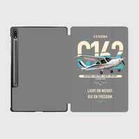 Thumbnail for Cessna 162 Skycatcher design on gray samsung tablet tablet case