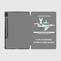 Thumbnail for Cessna Citation X+ design on gray samsung tablet tablet case
