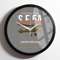 Thumbnail for Royal Aircraft Factory S.E.5a design on gray framed wall clock