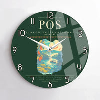 Thumbnail for Piarco International Airport POS Wall-Clock No-Frame - Dark Green