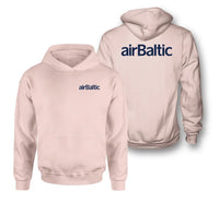 Thumbnail for Airbaltic Airlines logo on pink double side hoodie