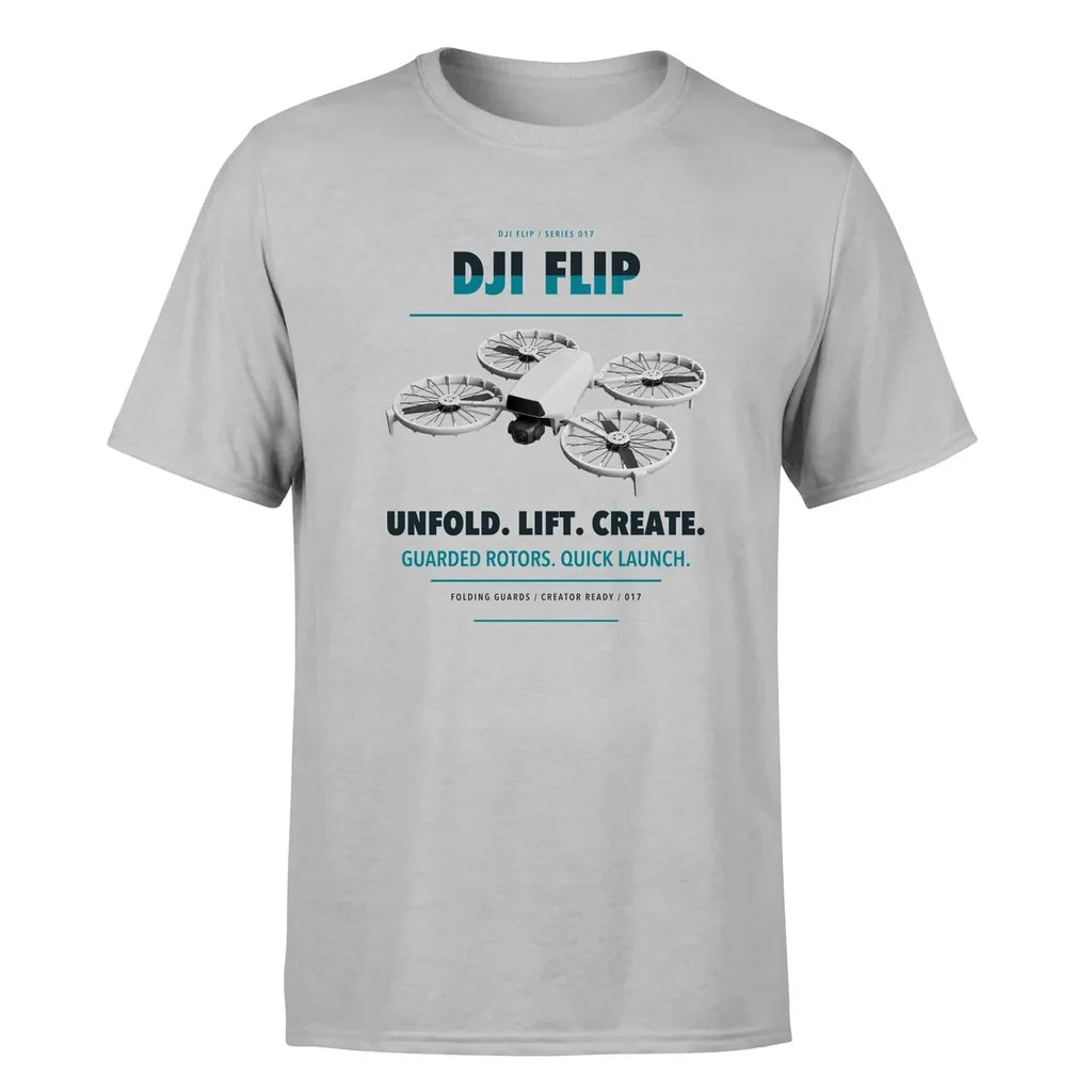 DJI Flip design on light gray single side