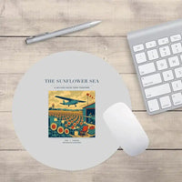 Thumbnail for VINTAGE G4391 - The Sunflower Sea - Designed Mouse Pads design on lightgray round