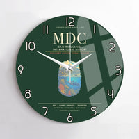 Thumbnail for Sam Ratulangi International Airport Manado MDC Wall-Clock No-Frame - Dark Green