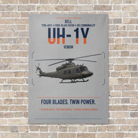 Thumbnail for Bell UH-1Y Venom vertical canvas print - no frame - light gray background