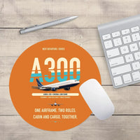 Thumbnail for Airbus A300C4-203 design on orange round mouse pad