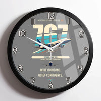 Thumbnail for Boeing 767-300ER design on gray framed wall clock
