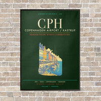 Thumbnail for Copenhagen Airport Kastrup CPH - Canvas Framed - Dark Green