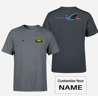 Thumbnail for Multicolor Airplane Designed Double-Side T-Shirts - view 11
