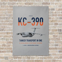 Thumbnail for Embraer KC-390 Millennium vertical canvas print - no frame - light gray background