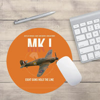 Thumbnail for Hawker Hurricane Mk I design on orange round mouse pad