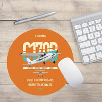 Thumbnail for Cessna 170B design on orange round mouse pad