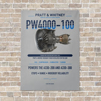 Thumbnail for PW4000-100 vertical canvas print - no frame - light gray background