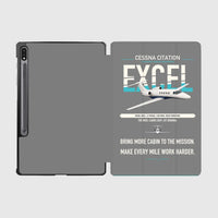 Thumbnail for Cessna Citation Excel design on gray samsung tablet tablet case