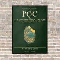 Thumbnail for Phu Quoc International Airport PQC - Canvas Framed - Dark Green