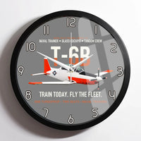 Thumbnail for T-6B Texan II Naval Aviator Training design on gray framed wall clock