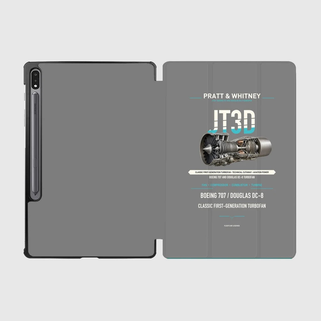 JT3D design on gray samsung tablet tablet case