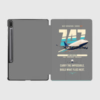 Thumbnail for Boeing 747-400 Dreamlifter design on gray samsung tablet tablet case