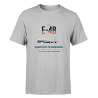 Thumbnail for E-4B Nightwatch design on light gray double-side t-shirt, single-side print