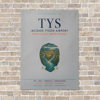 Thumbnail for McGhee Tyson Airport Knoxville TYS vertical canvas print - no frame - light gray background