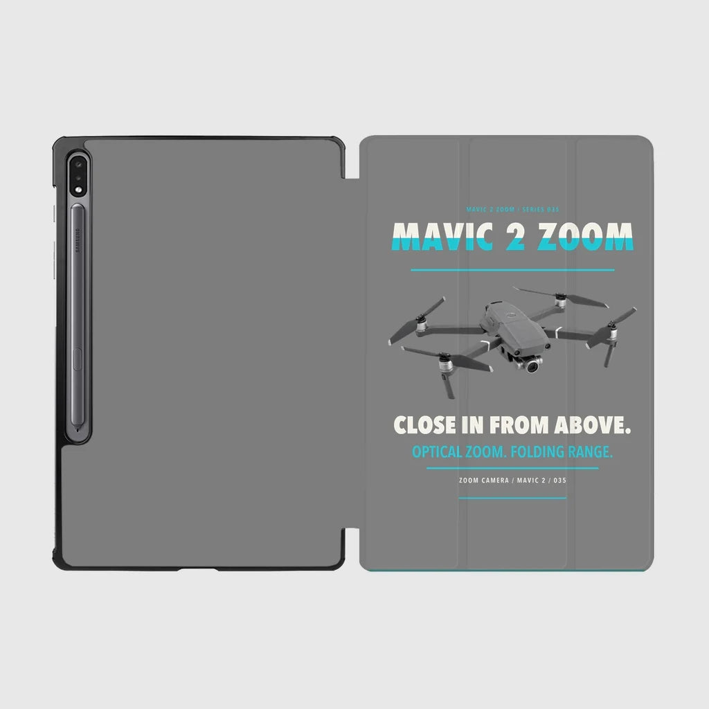 DJI Mavic 2 Zoom design on gray samsung tablet tablet case