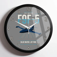 Thumbnail for F9F-5 Panther design on gray framed wall clock