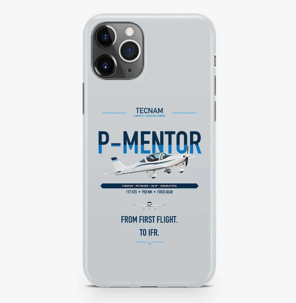 Tecnam P-Mentor design on light gray magsafe iphone case, for iPhone Pro Max