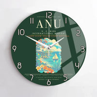Thumbnail for V. C. Bird International Airport ANU Wall-Clock No-Frame - Dark Green