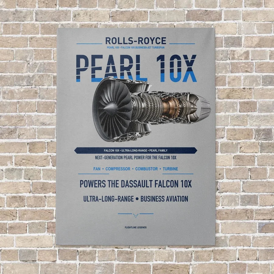 PEARL 10X vertical canvas print - no frame - light gray background