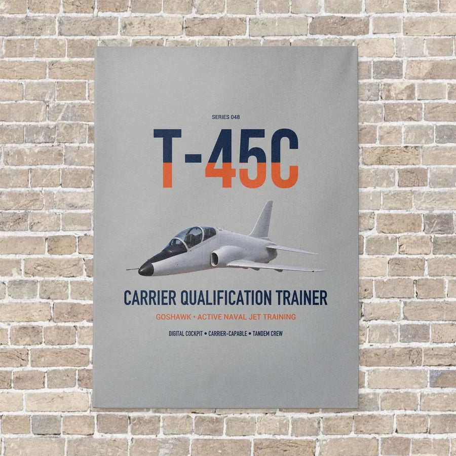T-45C Goshawk vertical canvas print - no frame - light gray background