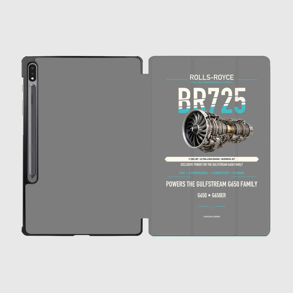 BR725 design on gray samsung tablet tablet case