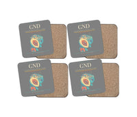 Thumbnail for Maurice Bishop International Airport (GND) design on gray 4 pieces set coaster