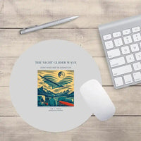Thumbnail for VINTAGE G4473 - The Night Glider Wave - Designed Mouse Pads design on lightgray round