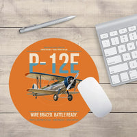 Thumbnail for Boeing P-12E design on orange round mouse pad
