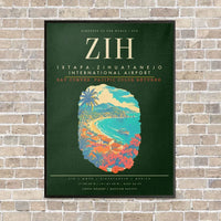 Thumbnail for Ixtapa-Zihuatanejo International Airport ZIH - Canvas Framed - Dark Green