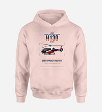 Thumbnail for Airbus H130 design on pink double-side hoodie, single-side print