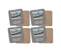 Thumbnail for Socata TBM 700 design on gray 4 pieces set coaster