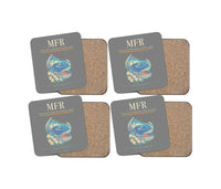 Thumbnail for Rogue Valley International–Medford Airport (MFR) design on gray 4 pieces set coaster