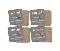 Thumbnail for MQ-9A Reaper design on gray 4 pieces set coaster