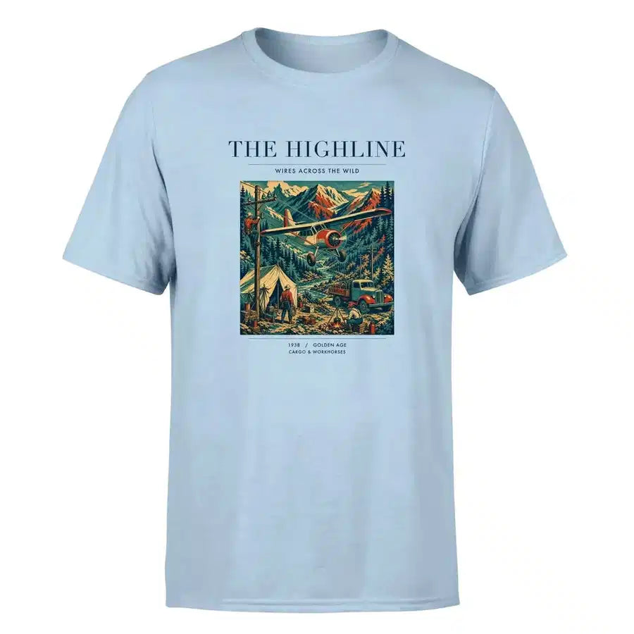 VINTAGE G4051 - The Highline - Premium T-Shirt design on lightblue premium t shirt