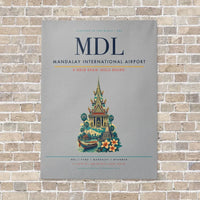 Thumbnail for Mandalay International Airport MDL vertical canvas print - no frame - light gray background