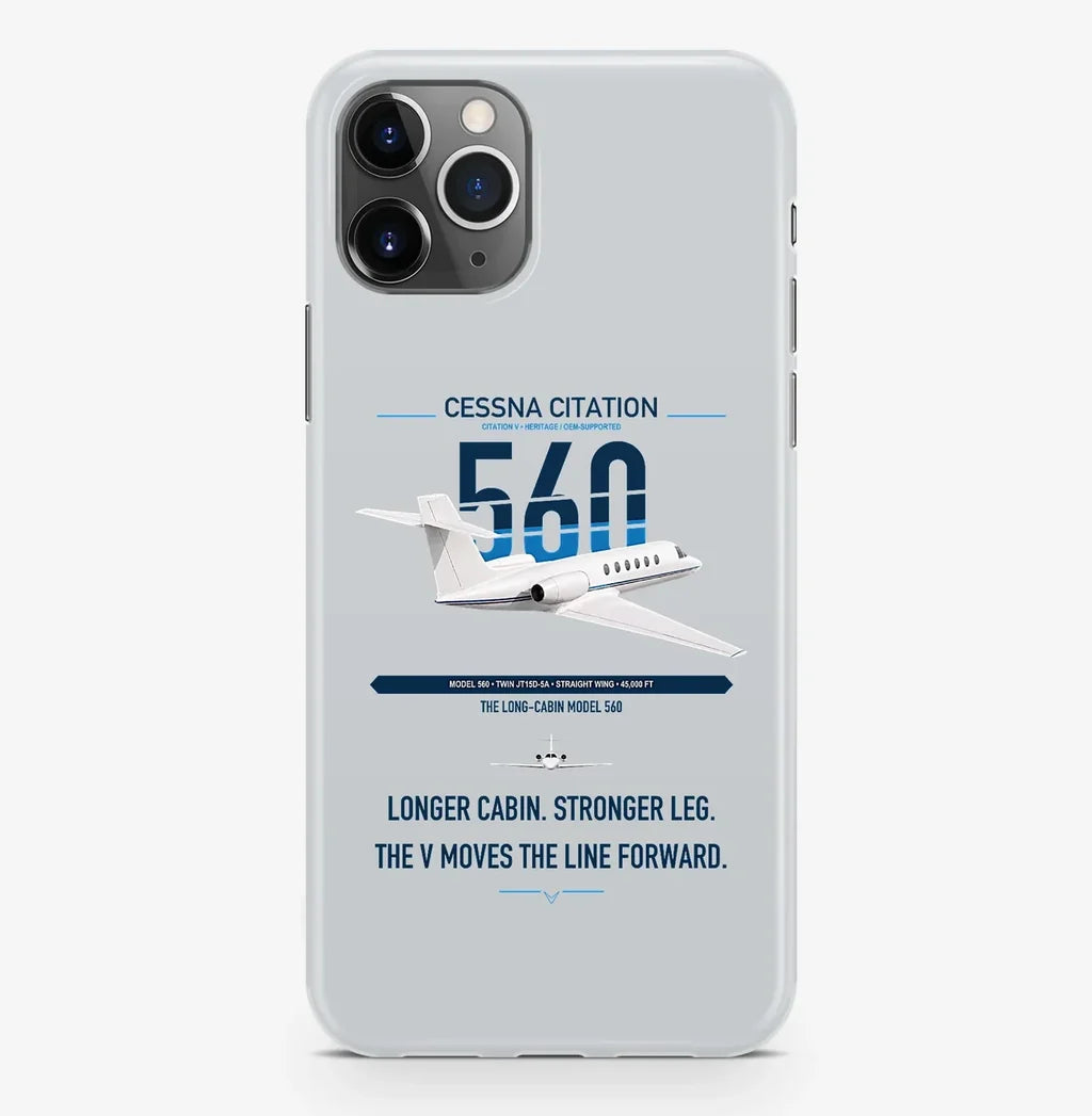 Cessna Citation 560 - Citation V design on light gray magsafe iphone case, for iPhone Pro Max