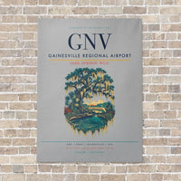 Thumbnail for Gainesville Regional Airport GNV vertical canvas print - no frame - light gray background