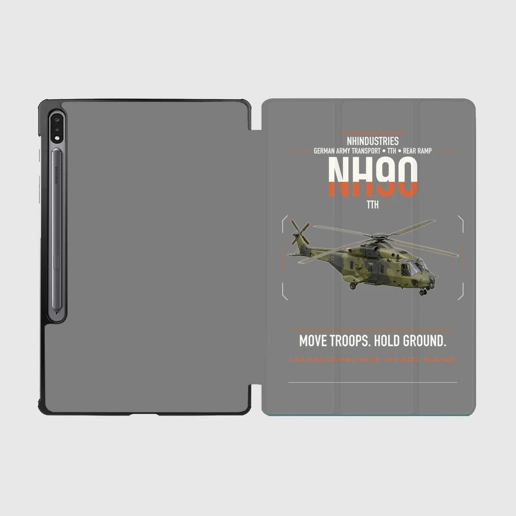 NHIndustries NH90 TTH design on gray samsung tablet tablet case
