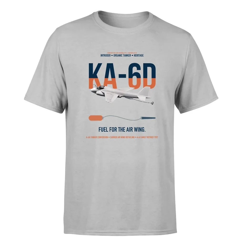 KA-6D Intruder design on light gray double-side t-shirt, single-side print