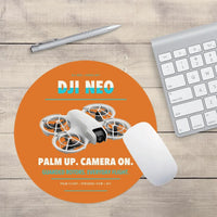Thumbnail for DJI Neo design on orange round mouse pad