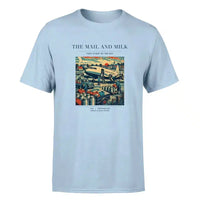 Thumbnail for VINTAGE G4098 - The Mail And Milk - Premium T-Shirt design on lightblue premium t shirt