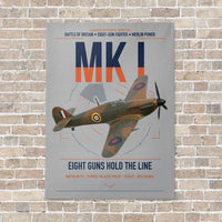 Thumbnail for Hawker Hurricane Mk I vertical canvas print - no frame - light gray background