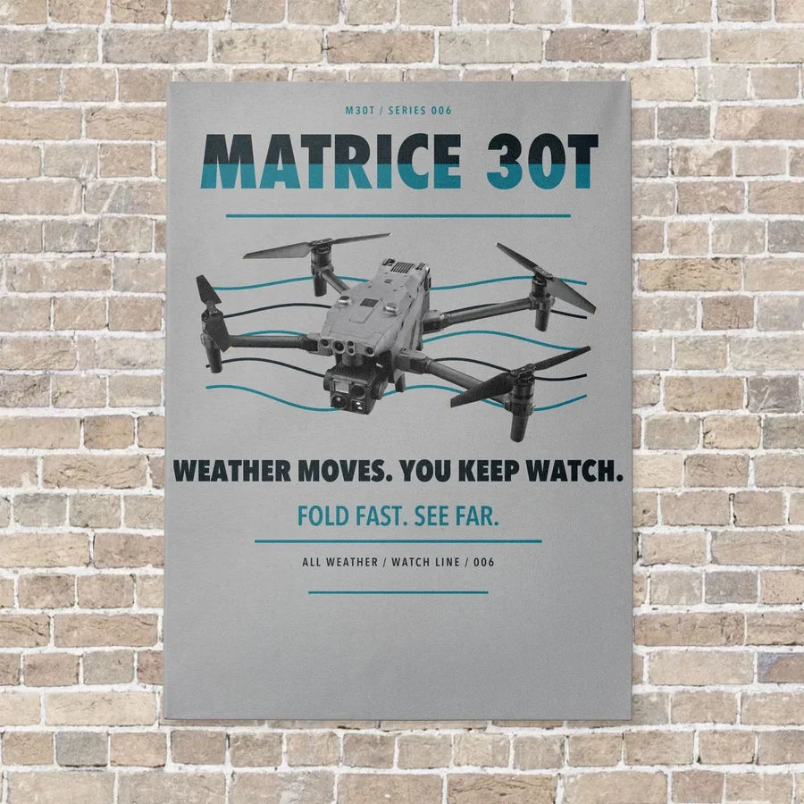 DJI Matrice 30T vertical canvas print - no frame - light gray background