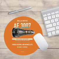 Thumbnail for AE 3007 design on orange round mouse pad